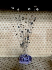 1970s Kinetic Art Atomic Ball Motion Glass Base 27cm Desk Sculpture Vintage