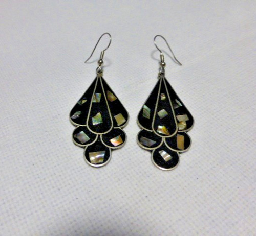Alpaca silver dangle earrings - silver,