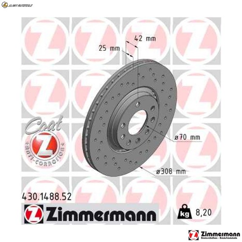 Brake disc 430 1488 for - 2x,