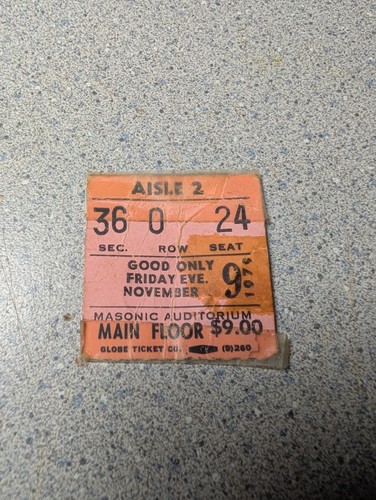 The clash ticket stub - the,