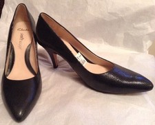 Clarks Size 7.5 D SHOES Cedar Chest Black Leather Court Softwear 41.5EU❤️NEW 