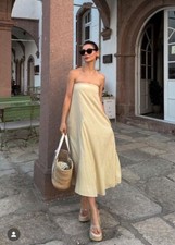 ZARA Beige Ecru Linen Blend