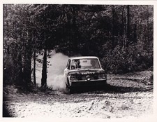 HILLMAN IMP CALIFORNIAN RALLY CAR IN ACTION PHOTOGRAPH.
