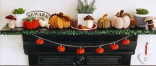 Pumpkin Garland / bunting crochet quick decoration DK yarn Autumn Halloween