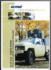 ACMAT ALTV 4x4 Check-Point Military Vehicle Single Sheet Brochure French English