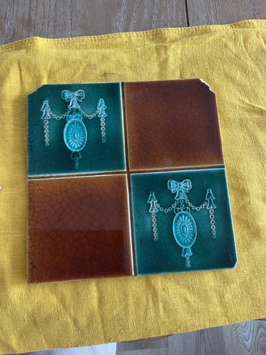 Edwardian fireplace tile - fireplace, of