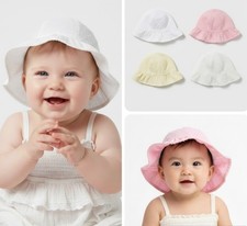 Baby TU Sun Hat White Pink