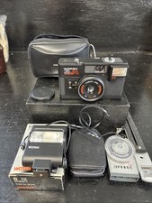 Vintage Hanimex 35se Camera With Light Meyer & Flash Accessories Untested