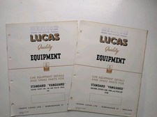 Standard Vanguard 49/50 Lucas Parts Catalogues