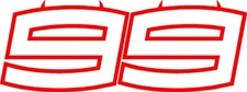JORGE LORENZO 99 NEW Devil & Devil Outline 2018/19 Test - STICKER MEDIUM Honda