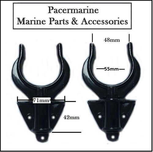 Pair black oar rowlocks - black,