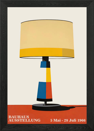 1966 bauhaus lamp poster - 1966,