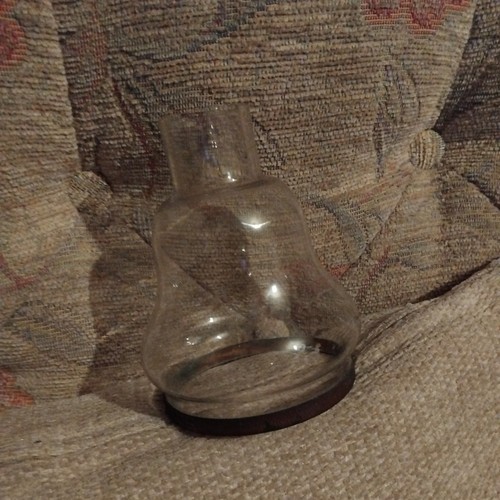 Antique rare glass chimney - rare,