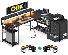 Corner Desk with Drawers L