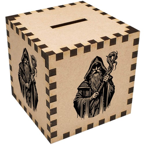 Wizard with staff money box - with,
