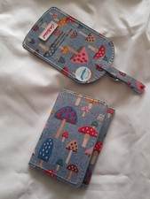 Cath Kidston Luggage Tag Card Wallet, Mushroom Design
