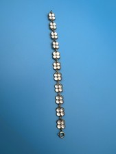 Rare David Andersen Norway 925 Silver & Guilloche Enamel Flower Bracelet