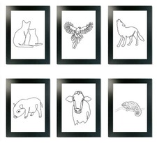 One Line Animal Drawing Modern
