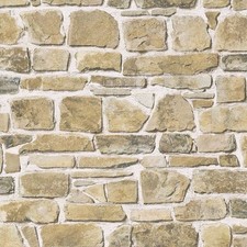 Rasch  Brick Stone Wall Effect  Natural   Luxury Textured Wallpaper 265606