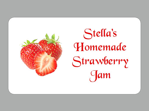 Strawberry jam jar pot - strawberry,