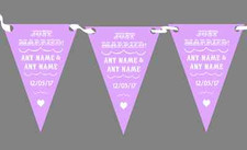 Vintage Just Married Lilac