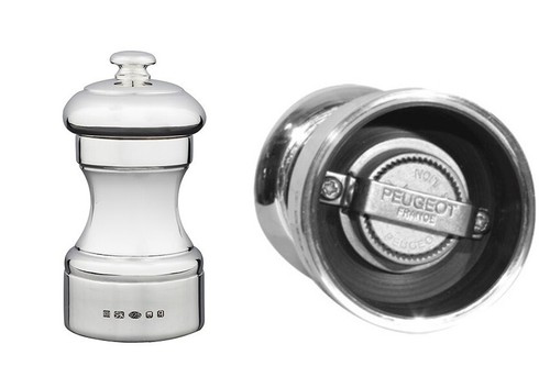 Solid silver pepper - silver, grinder