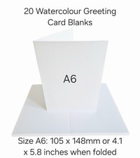 20 x A6 Watercolour Blank