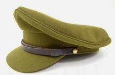 British Army 1940's Khaki Peak Cap WWII Officers Style Dress Uniform Hat WW2