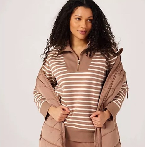 Ruth langsford half zip - langsford, stripe