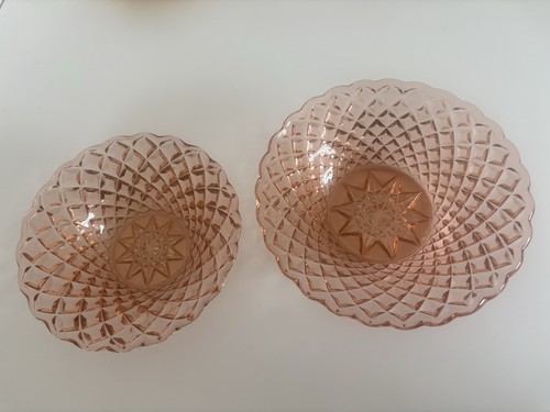 Vintage pink depression glass - pink,