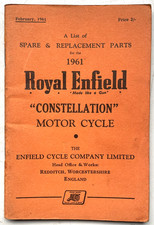 Royal Enfield Constellation Spare & Replacement Parts Book. 1961 Original Item