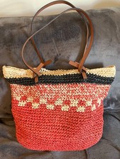 M&S Red & Natural Straw Style