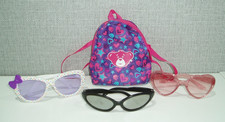 BUILD A BEAR GLASSES x 3prs BLACK/PINK/WHITE HK + 1 x BEAR SIZED BACKPACK - RARE
