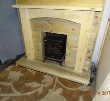 PINE CHUNKY ROUND ARCH FIRE SURROUND   free postage