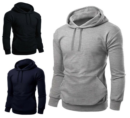 Men hoodie plain - men's, sweat