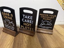 3x A5 Hand Held Table Top Menu Blackboard Specials Board Chalkboard Display