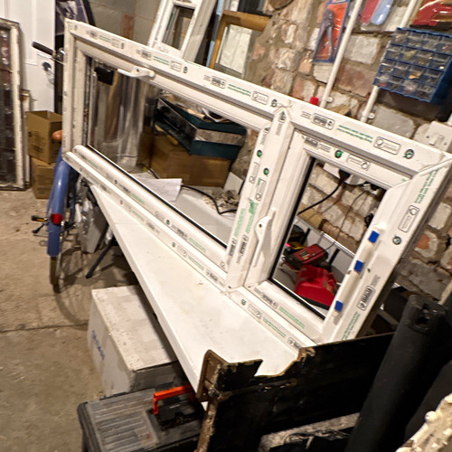 White upvc casement window - white,