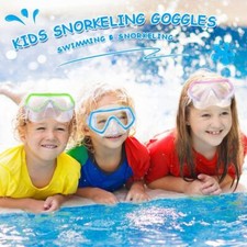 Kid Swim Goggles with Nose Cover Child Diving Mask Anti-Fog Pool Goggles Eyewear