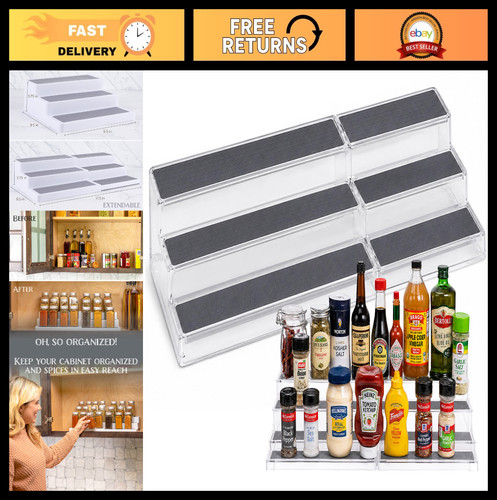 Tier expandable spice rack - expandable,