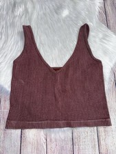 Aura Women Ribbed Cropped Tank