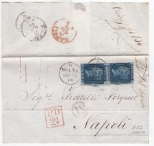 1874 QV FINE PAIR 2d BLUE
