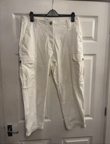 Cotton cropped trousers - m&s,