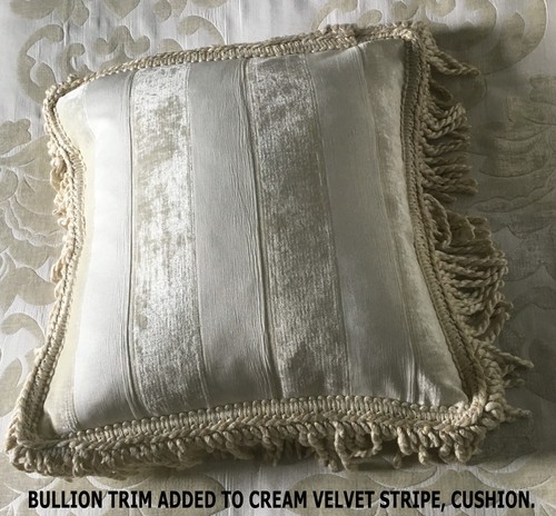 Cream velvet damask - cream, double