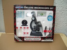 VINTAGE BATTAT DELUXE MICROSCOPE SET WITH LIGHT AND PROJECTOR - 100 TO 900X ZOOM