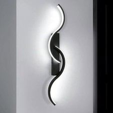 16W Modern LED Wall Lamp Black