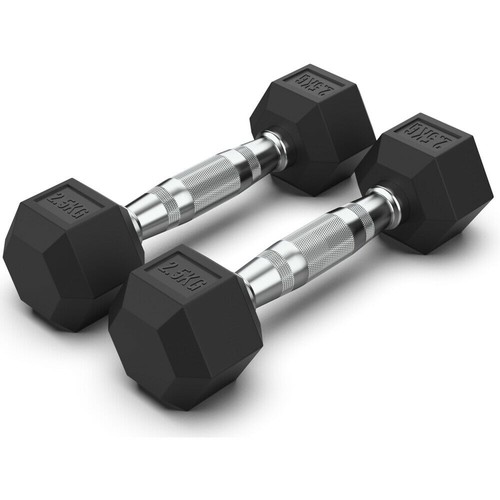 5kg hex dumbbells pair set - 2.5kg,