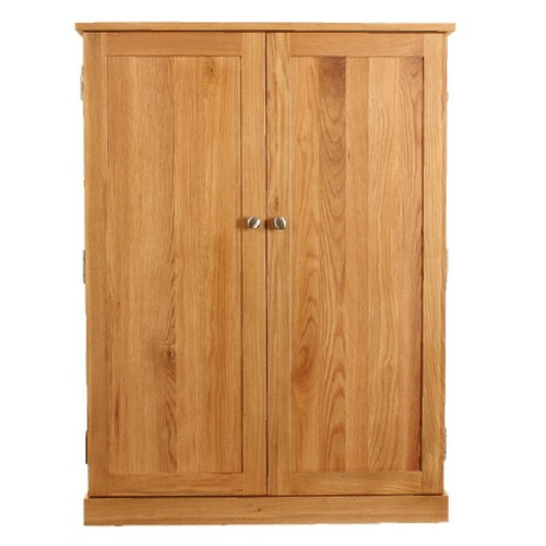 Solid oak shoe cupboard - oak,