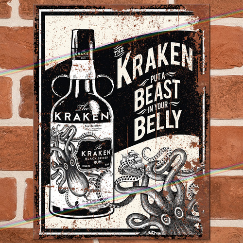 Kraken metal signs - kraken, man