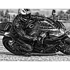 Black White Motorcycle