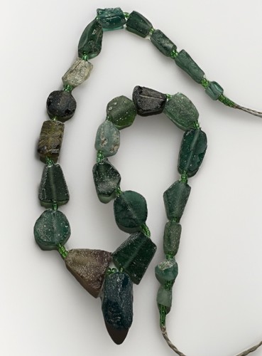 Ancient roman glass necklace - ancient,